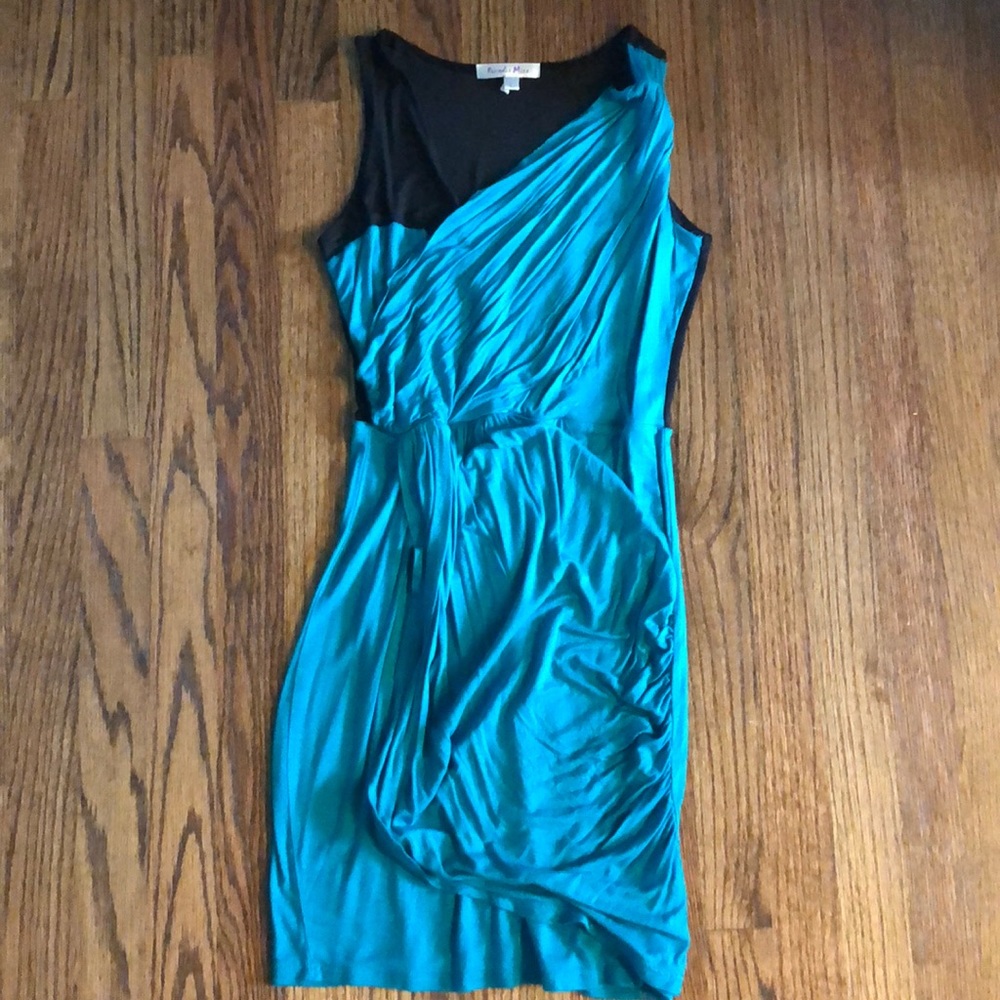 Teal Dress Sheer Back